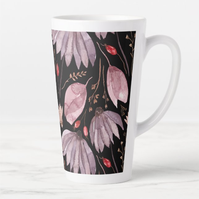 Tasse de Latte Fleur de Lotus Lavande (Droite)