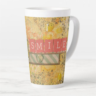 Tasse de latte florale artistique et inspirante