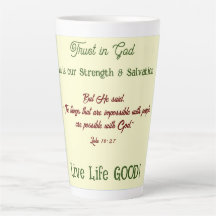 Tasse de Latte Foi Versets Uplifting