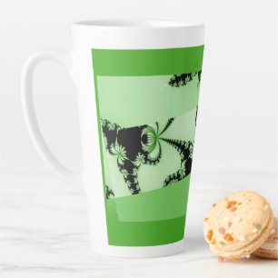 Tasse de Latte Jardin vert fractal