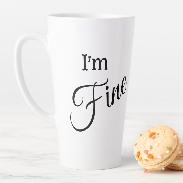 Tasse de Latte 'Je vais bien' (En situation)