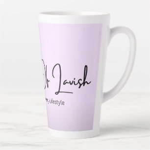 Tasse de Latte Ombre Lilas Noir Mug Luxe Café