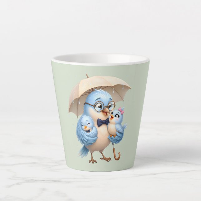 Tasse de Latte Papa Oiseau (Devant)