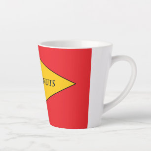 Tasse de latte 'Par ici pour les donuts'
