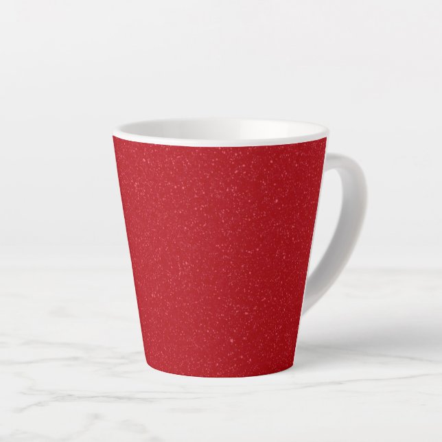 Tasse de latte personnalisable rouge tomate à tach (Angle droit)