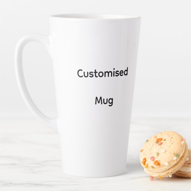 Tasse de latte personnalisée (En situation)