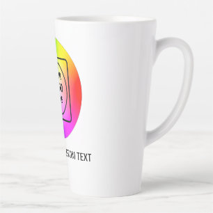 Tasse de latte personnalisée avec logo et nom à té