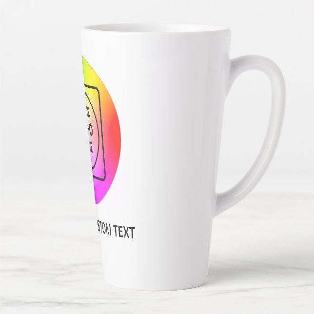 Tasse de latte personnalisée avec logo et nom à té (Droite)