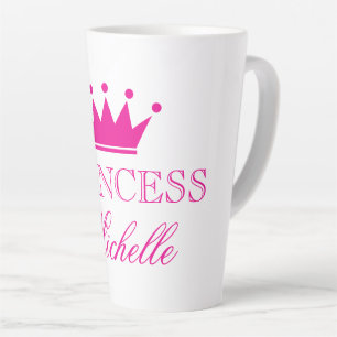 Tasse de latte personnalisée Couronne de princesse