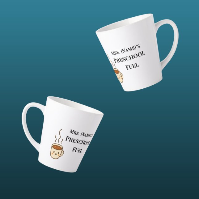 Tasse de latte personnalisée pour enseignante de m (Créateur téléchargé)