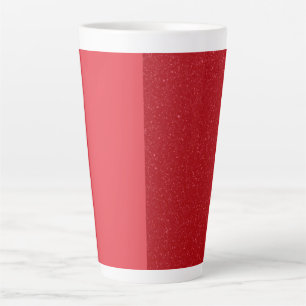 Tasse de latte personnalisée rouge tomate divisée 