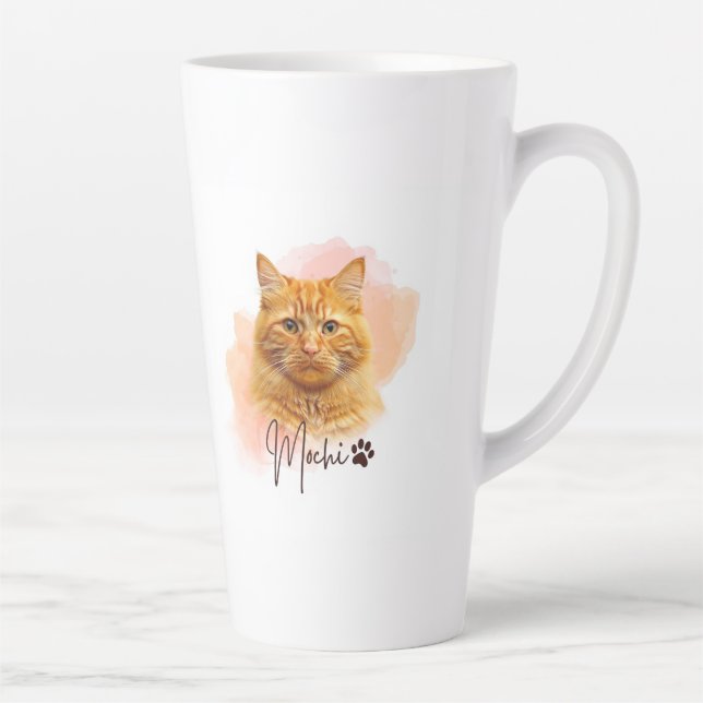 Tasse de latte pour amateur de chats drôles – Cade (Droite)