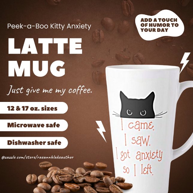 Tasse de Latte pour l'Anxiété de Kitty Peek-a-Boo (Créateur téléchargé)