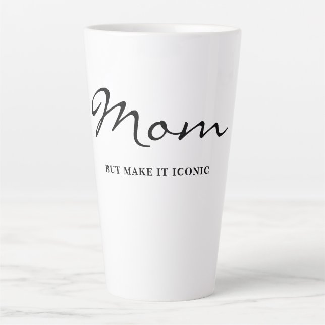 Tasse de latte pour maman iconique amusante et coo (Devant)
