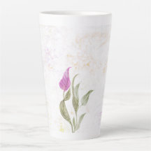Tasse de latte rose Abstraite