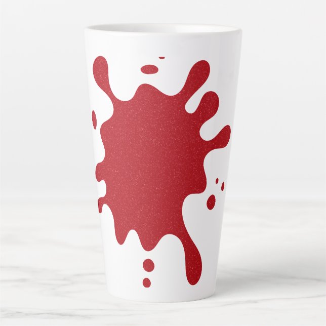 Tasse de Latte Rouge Tomate Éclaboussure Personnal (Devant)