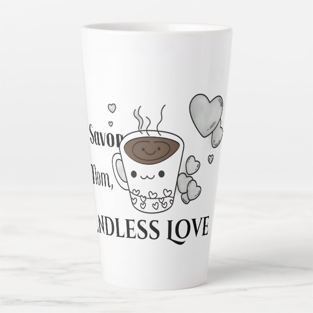 Tasse de latte Sip Savour Love Maman (Devant)