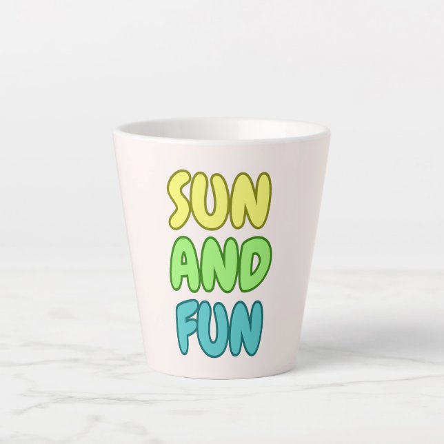 Tasse de latte Soleil Et Amusement (Devant)