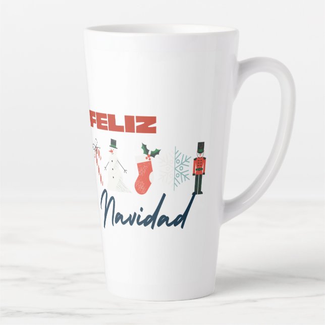 tasse de latte style noël  (Droite)