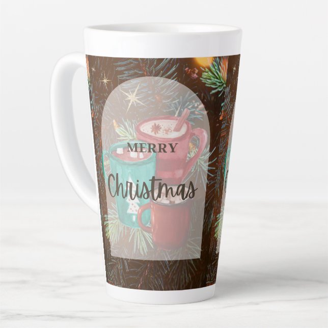 tasse de latte style Noël  (Angle gauche)