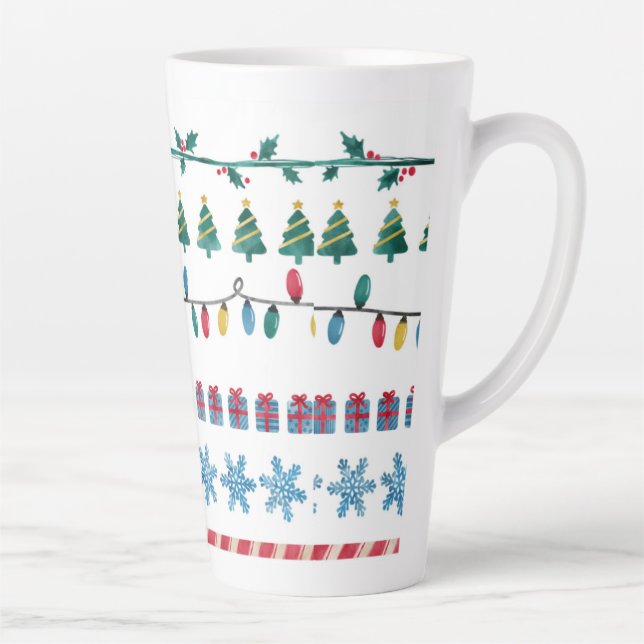tasse de latte style noël  (Droite)