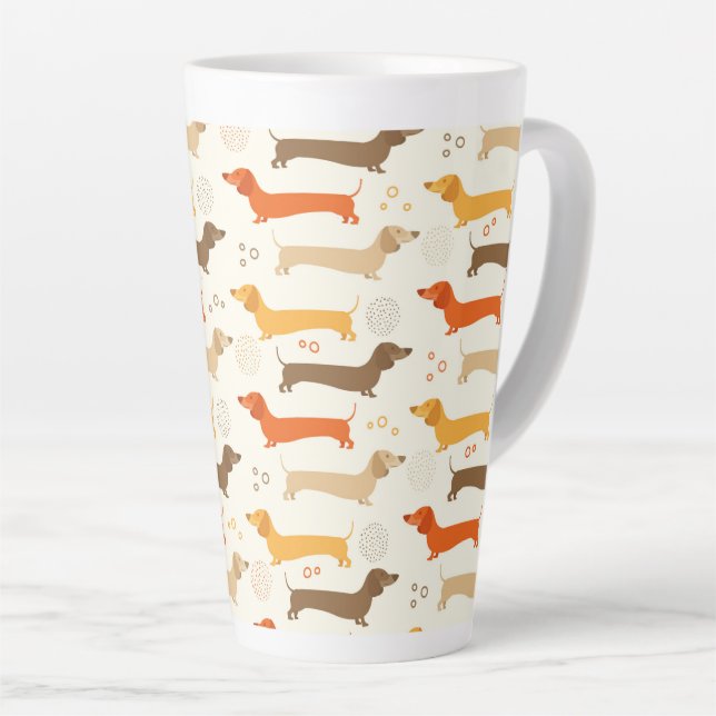 Tasse de latte teckel (Angle droit)
