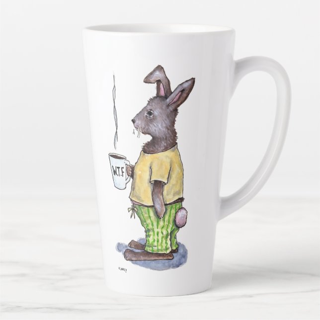 Tasse de latte WTF Rabbit (Droite)