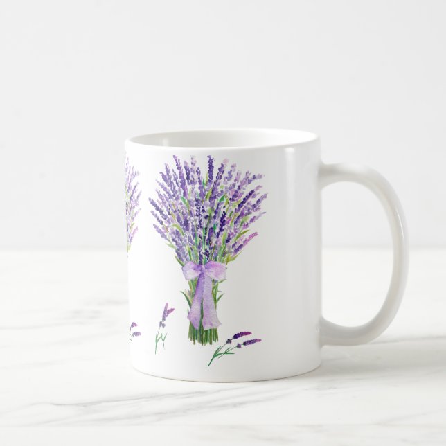 Tasse de lavande d'aquarelle (Droite)