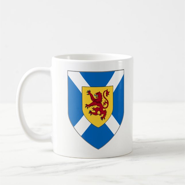 Tasse de l'Ecosse - bouclier de croix et de lion (Gauche)
