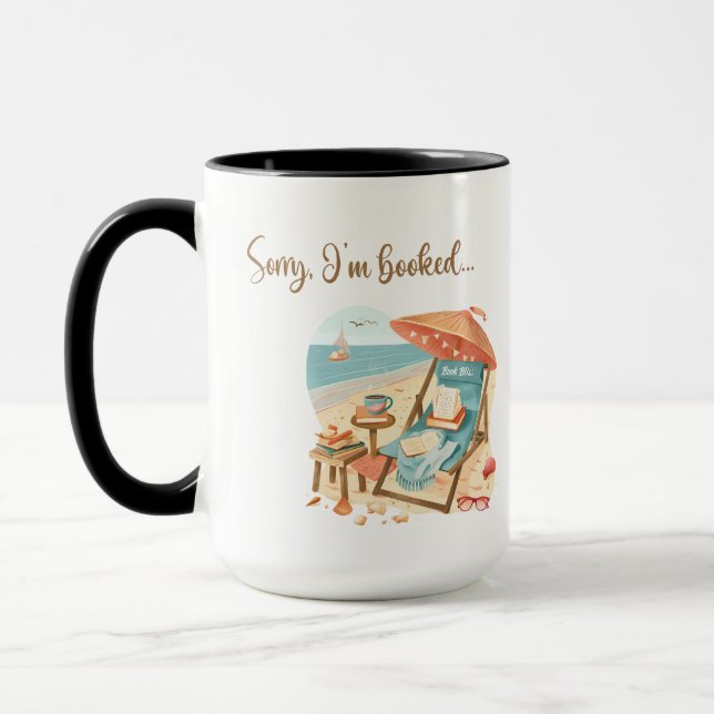Tasse de lecture mignonne "Désolée, je suis prise" (Gauche)