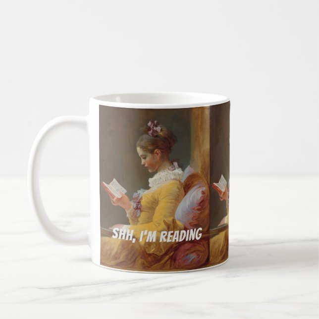 Tasse de lecture personnalisée – Chut, je lis (Gauche)