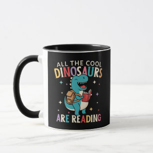 Tasse de lecture T-Rex mignonne - Art de tous les