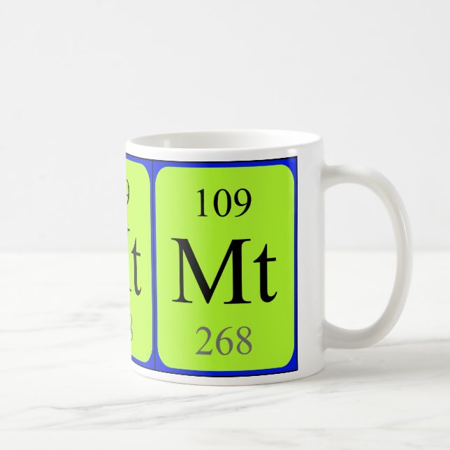 Tasse de l'élément 109 - Meitnerium (Droite)