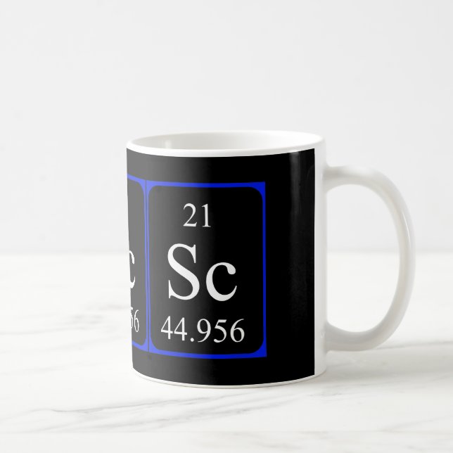Tasse de l'élément 21 - scandium (Droite)