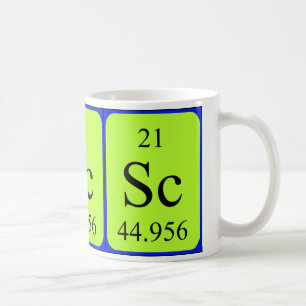 Tasse de l'élément 21 - scandium