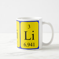 Tasse de l'élément 3 - lithium