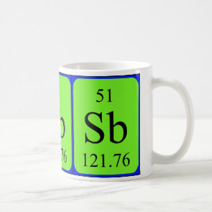Tasse de l'élément 51 - antimoine