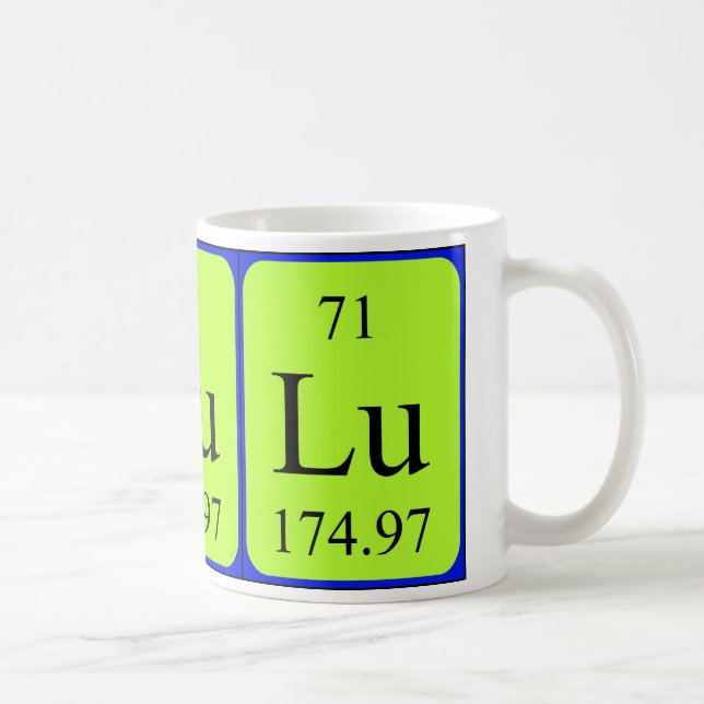 Tasse de l'élément 71 - lutécium (Droite)