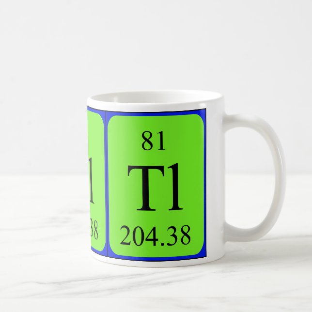 Tasse de l'élément 81 - thallium (Droite)