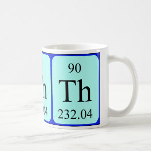Tasse de l'élément 90 - thorium