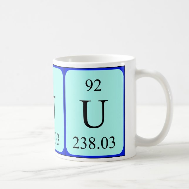 Tasse de l'élément 92 - uranium (Droite)