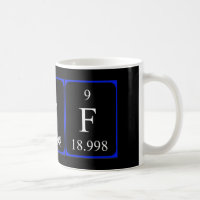Tasse de l'élément 9 - fluor