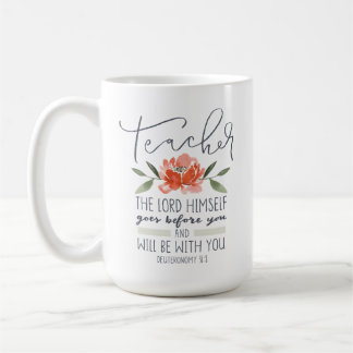 Tasse de l'enseignant avec écritures.