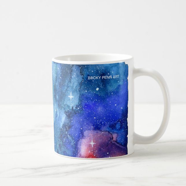 Tasse de l'espace de galaxie d'aquarelle (Droite)