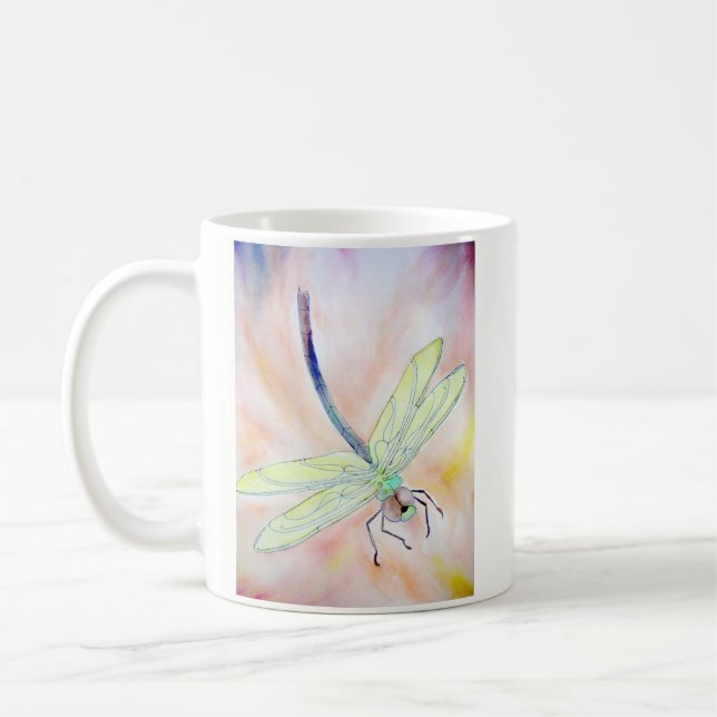 Tasse de libellule : Mouche bien, la lumineuse ! (Gauche)