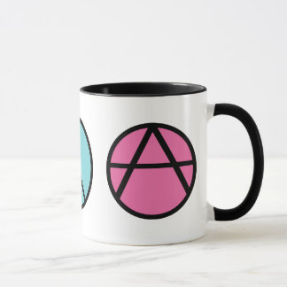Tasse de liberté de paix de bonheur