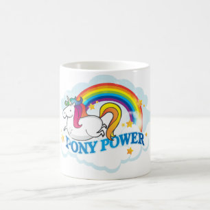 Tasse de licorne de puissance de poney
