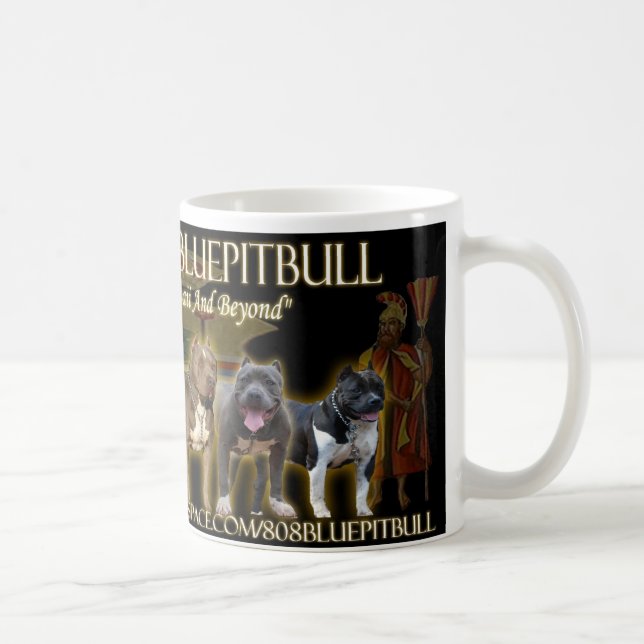 Tasse de ligne de Pitbull de 808 bleus (Droite)