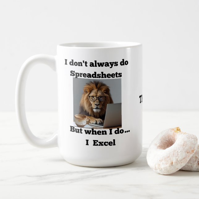 tasse de lion bureau tableur (Avec donut)