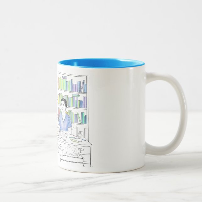 Tasse de livre de coloriage d'Adrien et de Jake (Droit)